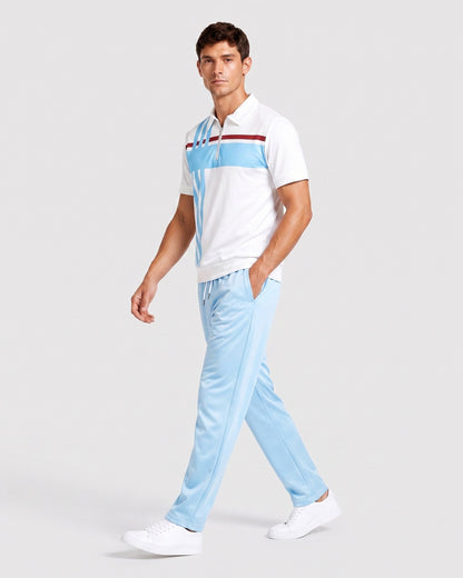 KZZ Short-sleeved zip-up top and trousers