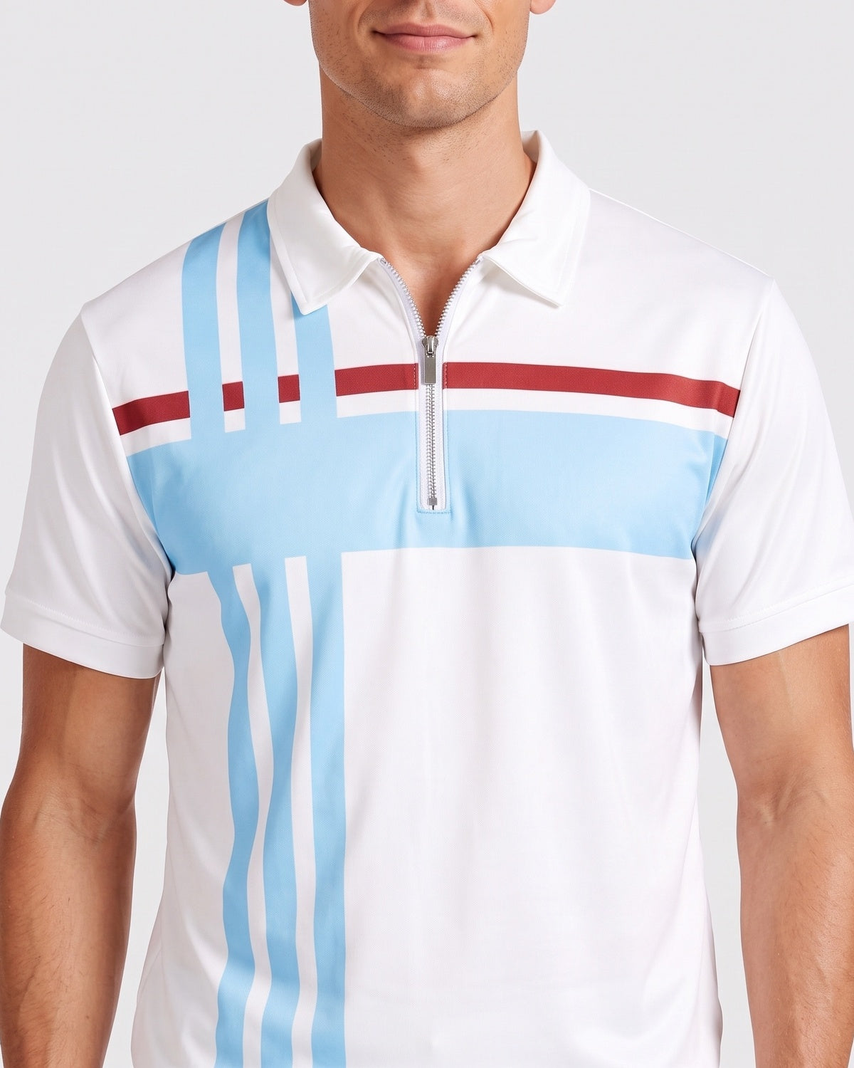 KZZ Short-sleeved zip-up top and trousers