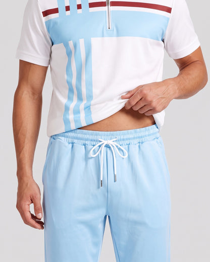 KZZ Short-sleeved zip-up top and trousers