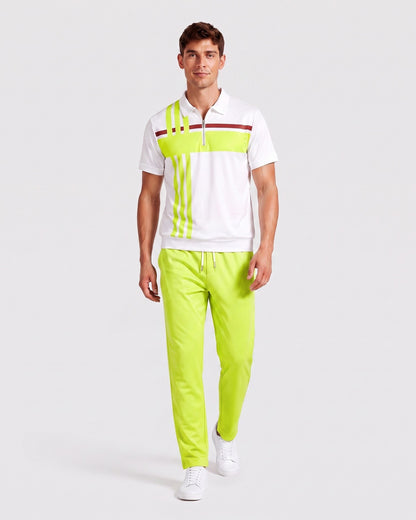 KZZ Short-sleeved zip-up top and trousers