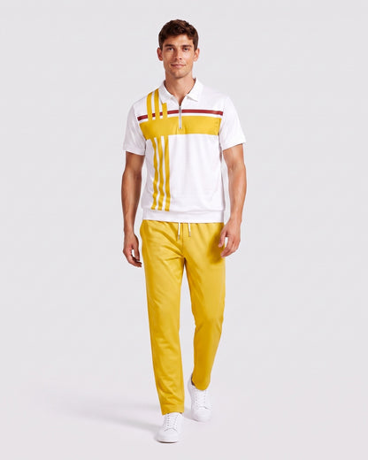 KZZ Short-sleeved zip-up top and trousers