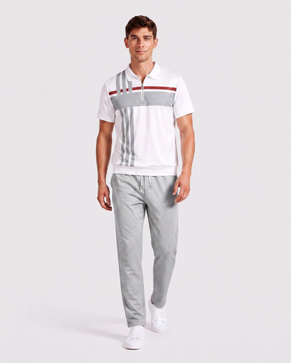 KZZ Short-sleeved zip-up top and trousers