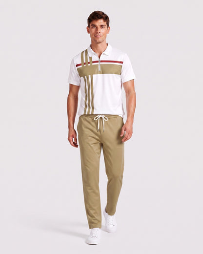 KZZ Short-sleeved zip-up top and trousers