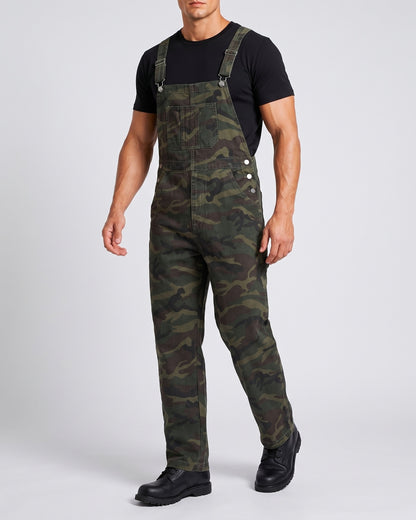 KZZ Men's casual camouflage jumpsuit