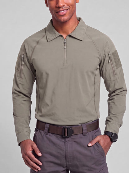 KZZ Men's Long-Sleeve Polo