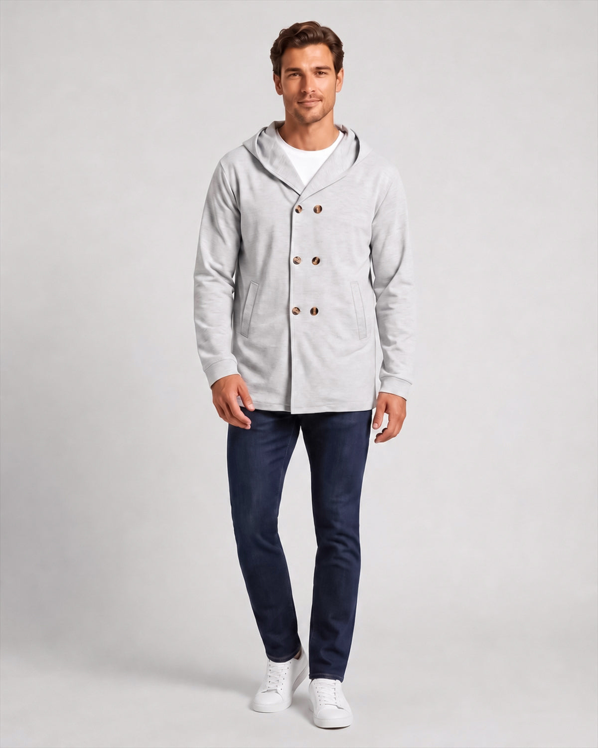 KZZ Men's Autumn Hooded Windbreaker