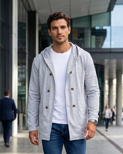 KZZ Men's Autumn Hooded Windbreaker