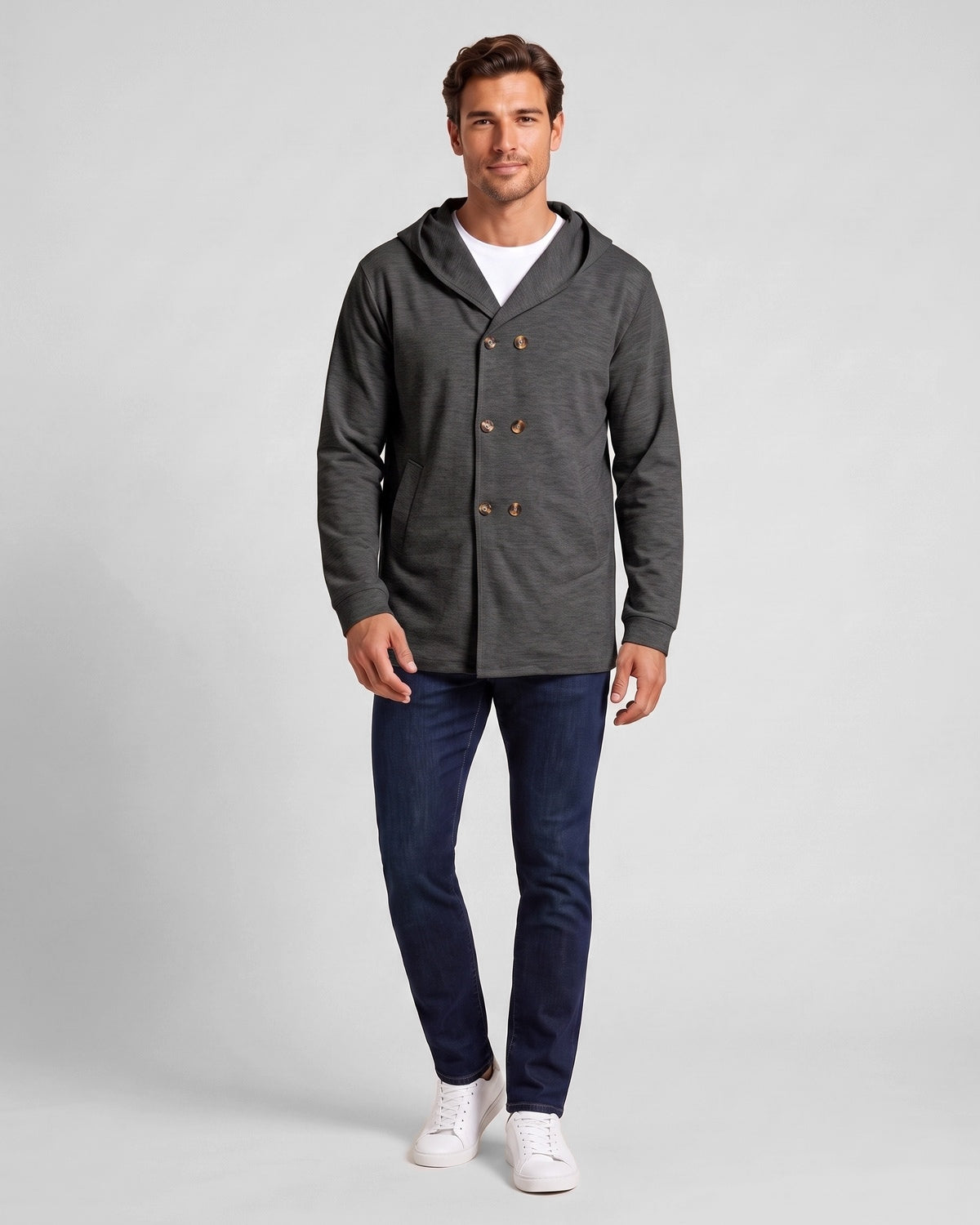 KZZ Men's Autumn Hooded Windbreaker