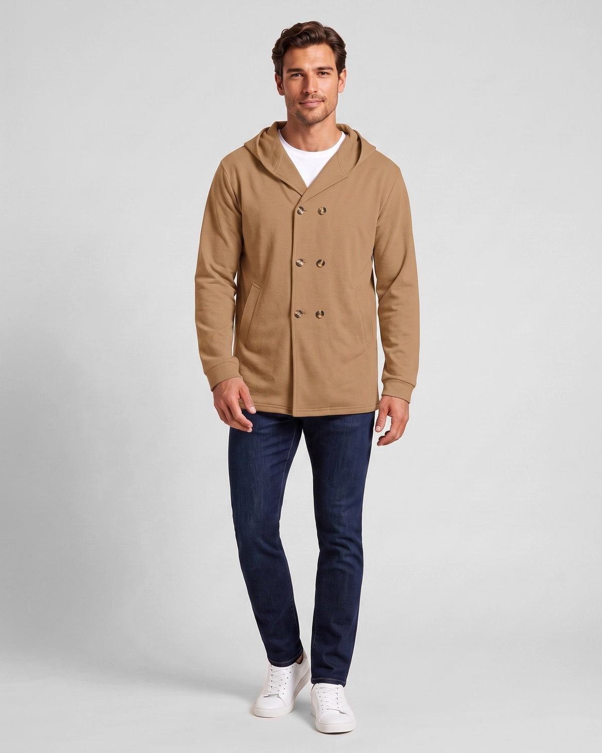 KZZ Men's Autumn Hooded Windbreaker
