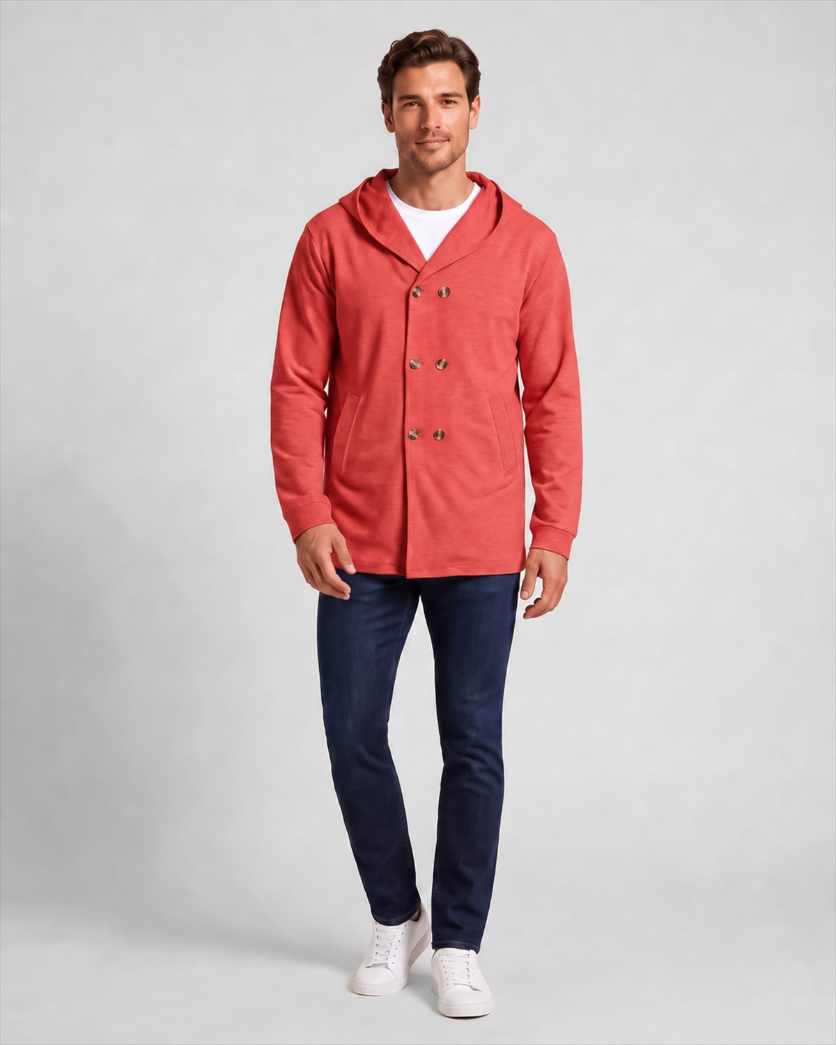 KZZ Men's Autumn Hooded Windbreaker