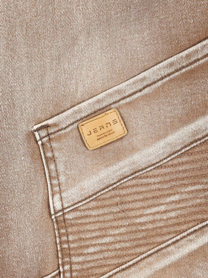 KZZ Men's Vintage-Washed Biker-Style Jeans