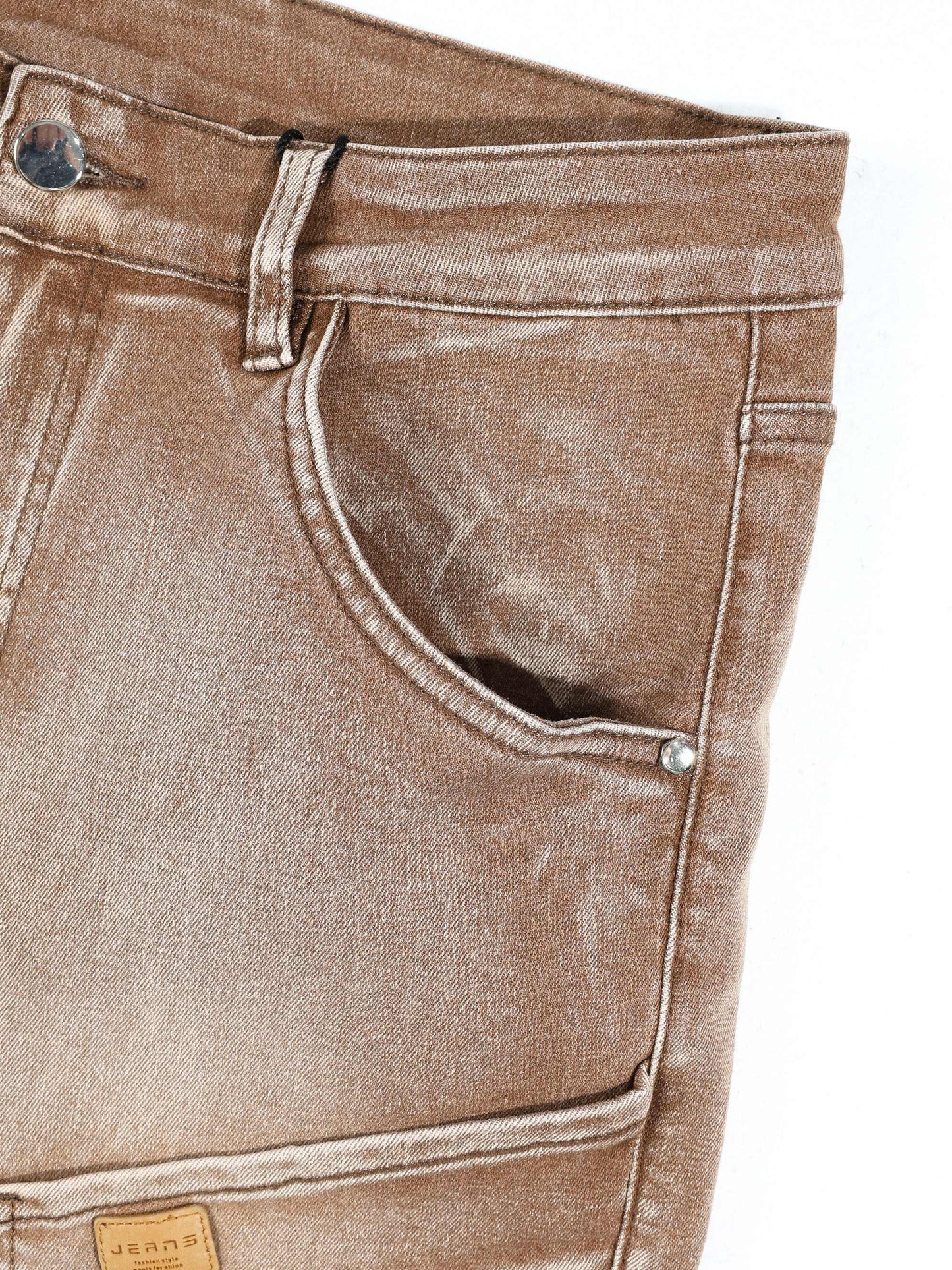 KZZ Men's Vintage-Washed Biker-Style Jeans