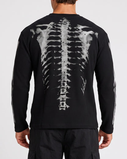 KZZ Men's Loose-fitting Knitted Warm Long-sleeved Shirt