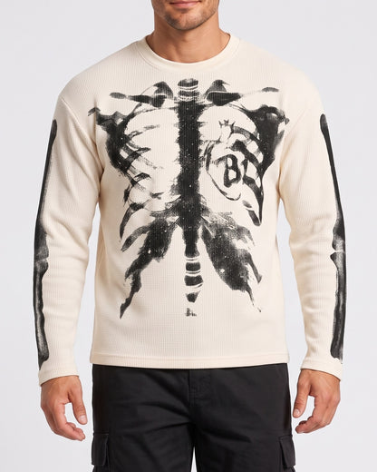 KZZ Men's Loose-fitting Knitted Warm Long-sleeved Shirt