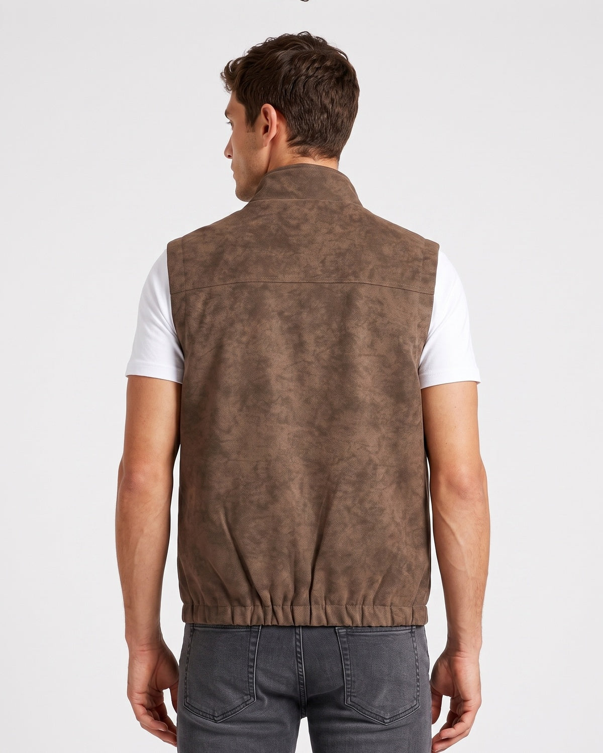 KZZ Men's denim-style vest