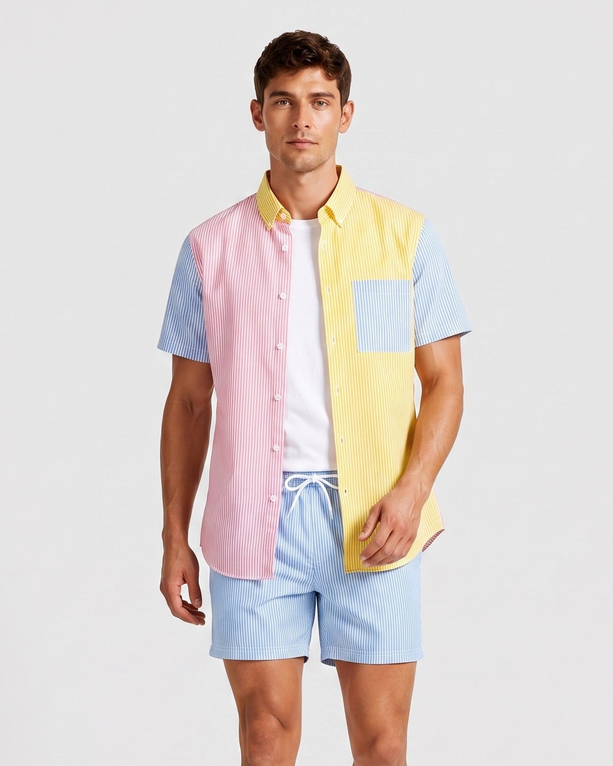 KZZ Men's Casual, Stylish, and Comfortable Two-Piece Set