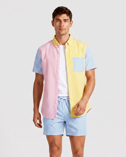 KZZ Men's Casual, Stylish, and Comfortable Two-Piece Set