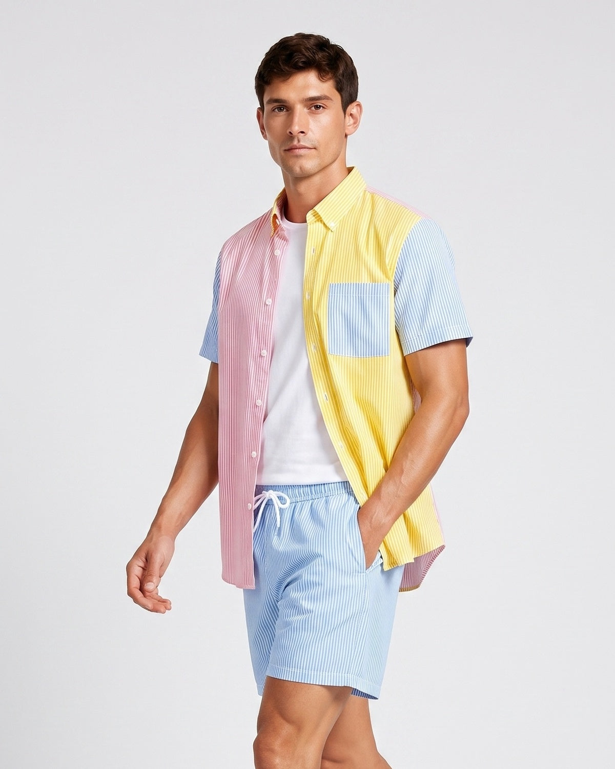 KZZ Men's Casual, Stylish, and Comfortable Two-Piece Set