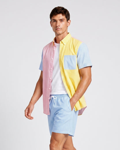 KZZ Men's Casual, Stylish, and Comfortable Two-Piece Set