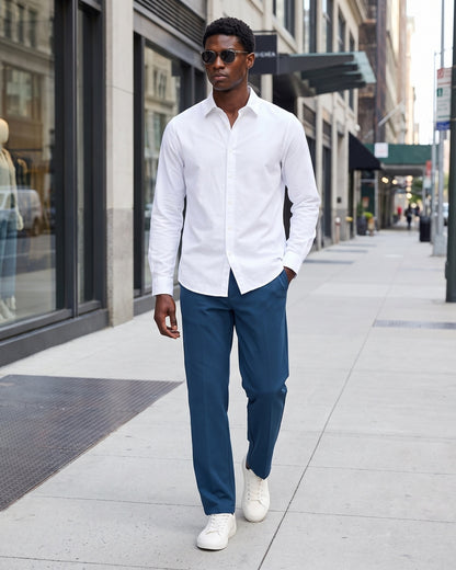 KZZ Men's slight-flare casual trousers