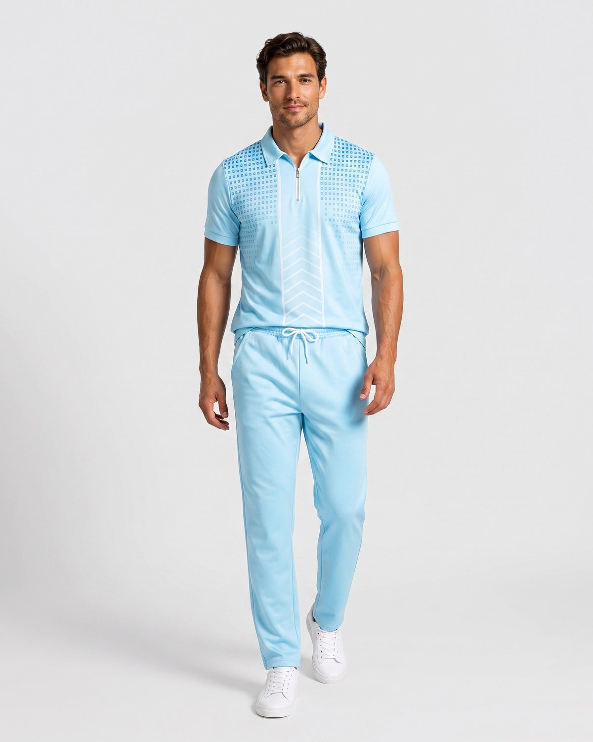 KZZ Men's Two-Piece Casual Sportswear Set