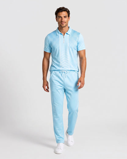 KZZ Men's Two-Piece Casual Sportswear Set