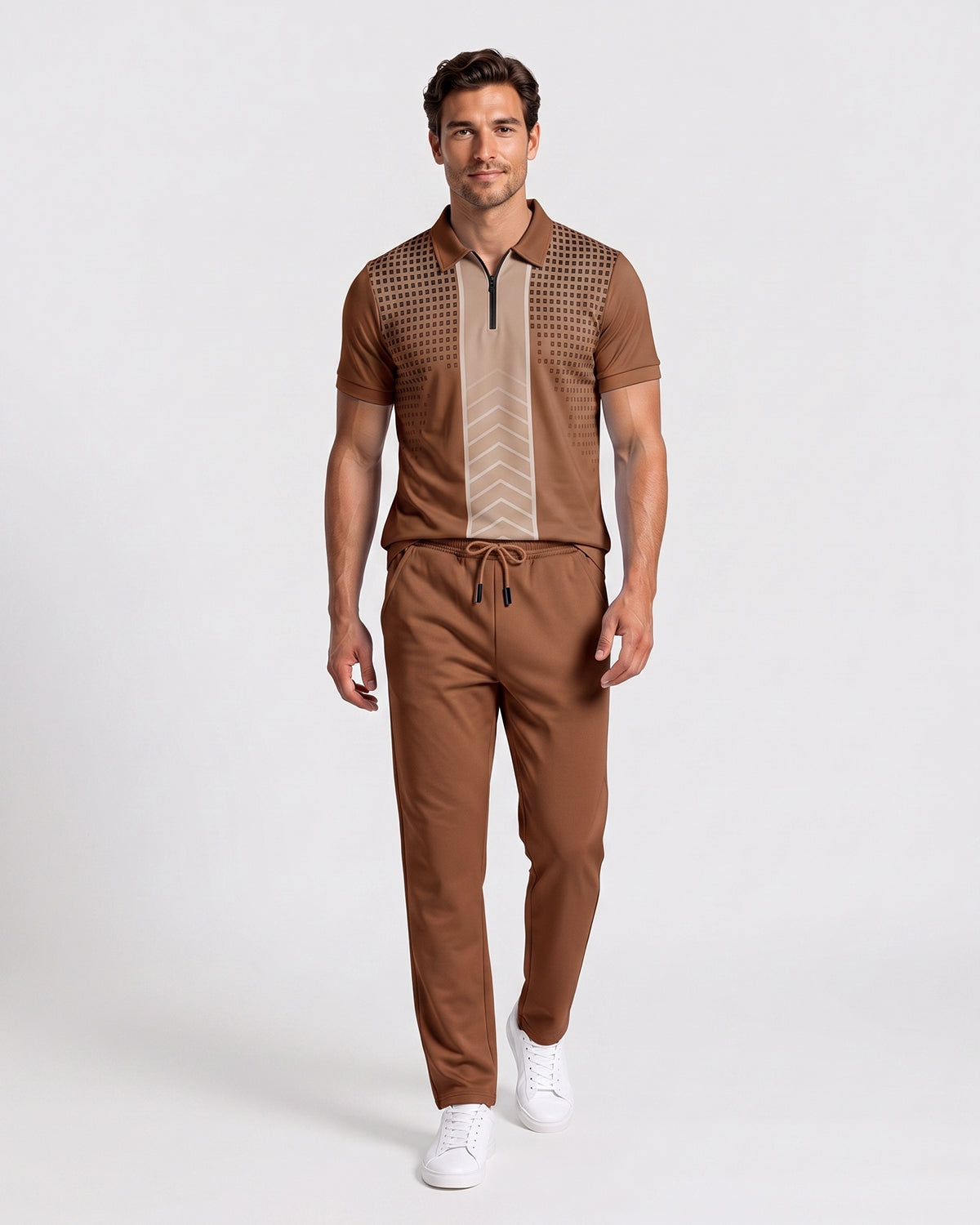 KZZ Men's Two-Piece Casual Sportswear Set