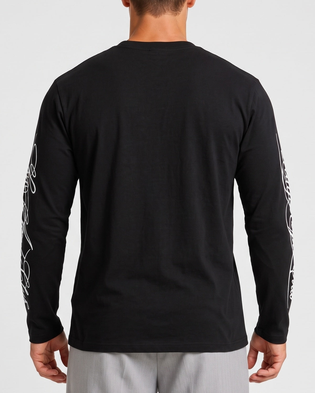 KZZ unisex, soft, multi-color, letter-print long-sleeved T-shirt