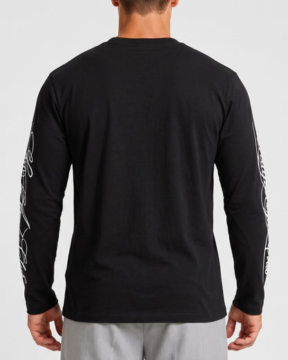 KZZ unisex, soft, multi-color, letter-print long-sleeved T-shirt