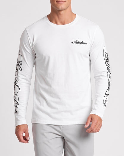 KZZ unisex, soft, multi-color, letter-print long-sleeved T-shirt