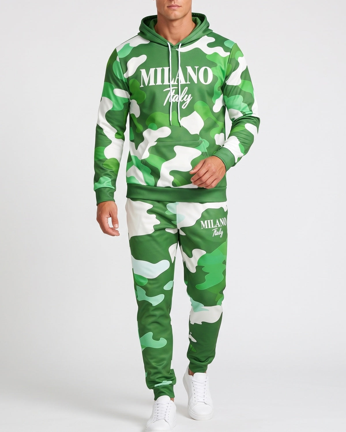 KZZ Men's Plus Size Camouflage Sports Suit