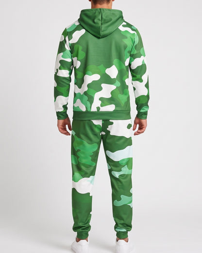 KZZ Men's Plus Size Camouflage Sports Suit