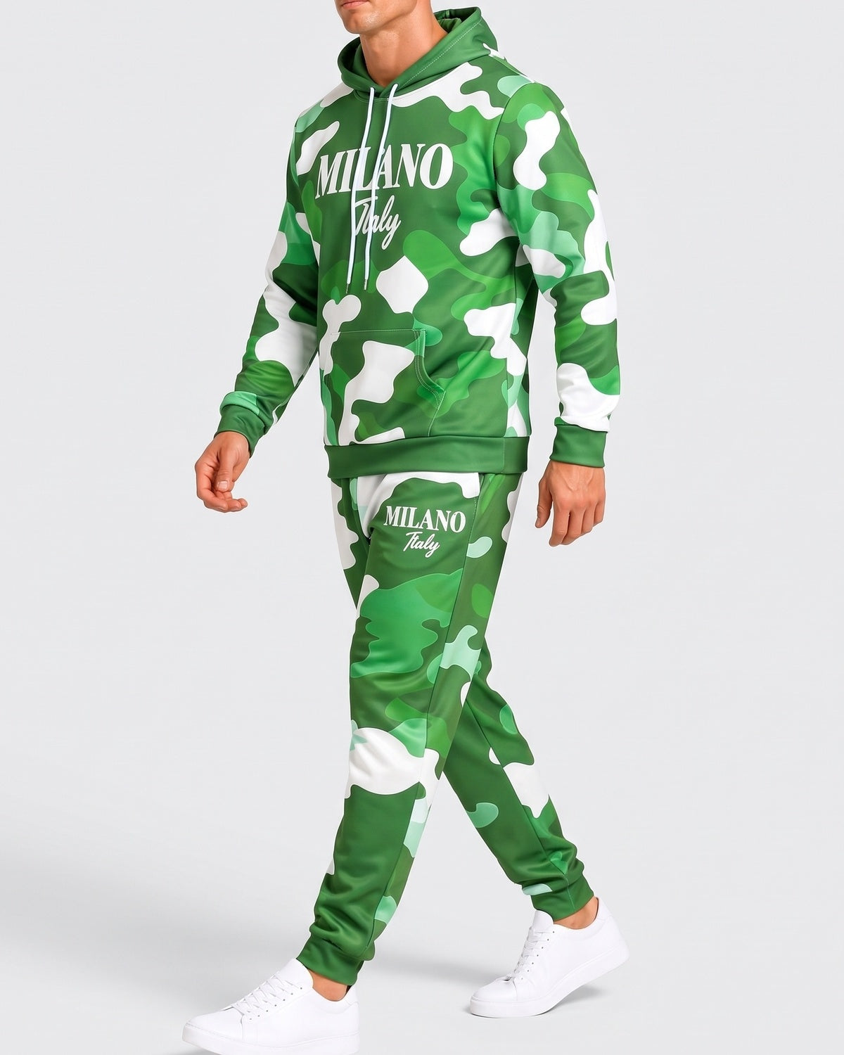 KZZ Men's Plus Size Camouflage Sports Suit