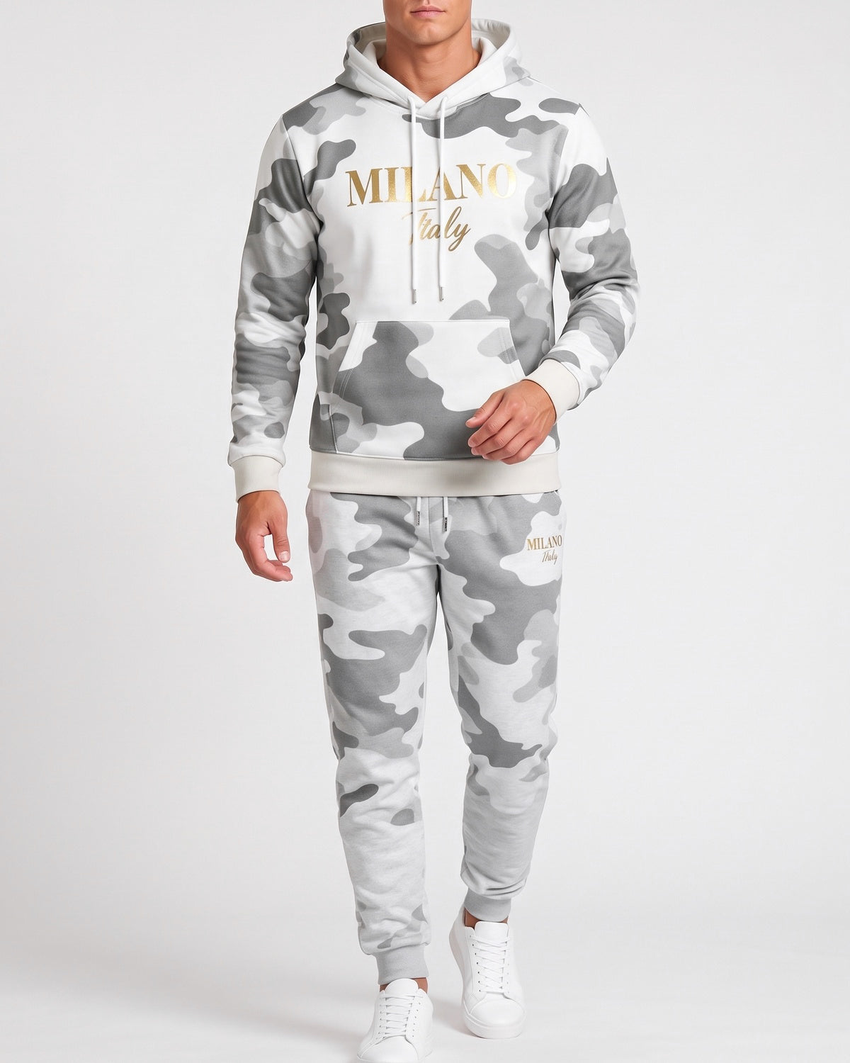 KZZ Men's Plus Size Camouflage Sports Suit