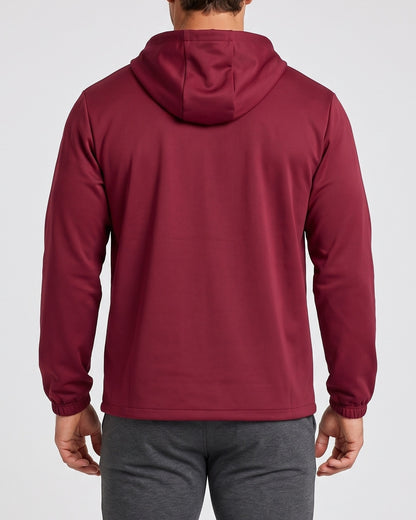 KZZ Men's solid color pullover hooded jacket