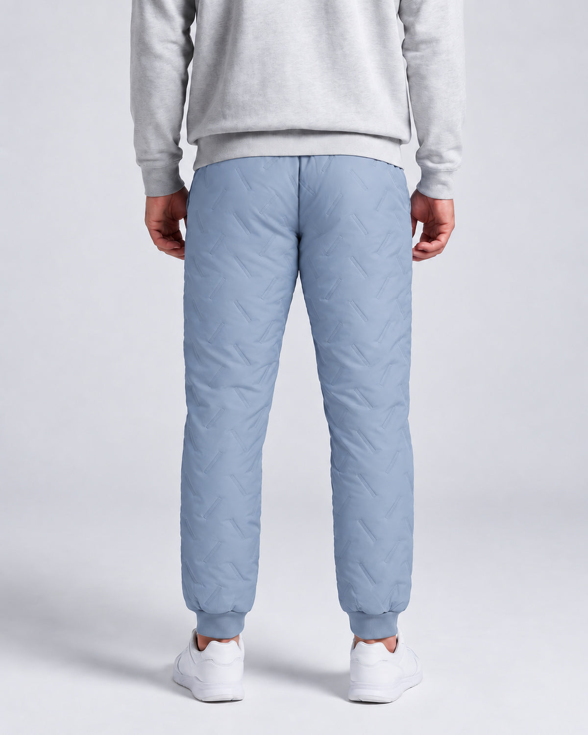 KZZ Men's color-blocked fleece thermal trousers