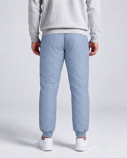 KZZ Men's color-blocked fleece thermal trousers