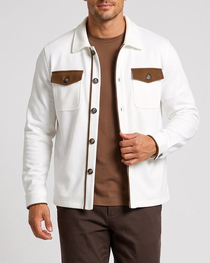 KZZ Men's color-blocked button jacket