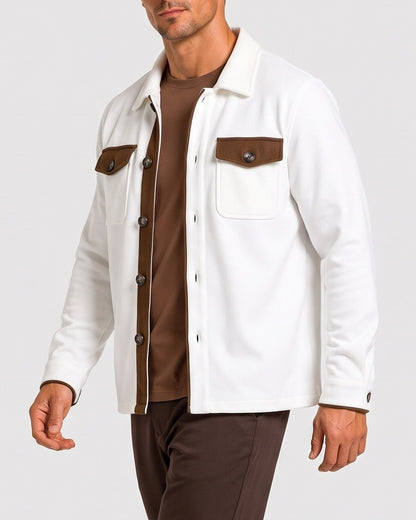 KZZ Men's color-blocked button jacket