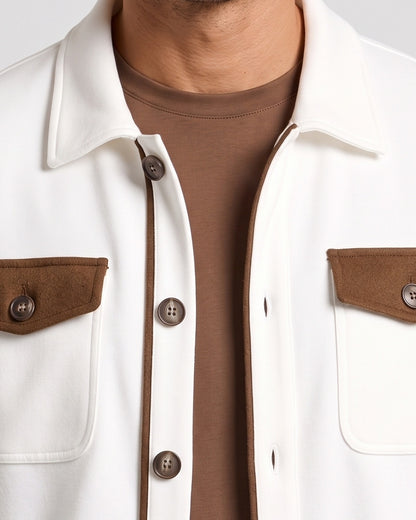 KZZ Men's color-blocked button jacket
