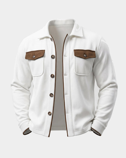 KZZ Men's color-blocked button jacket