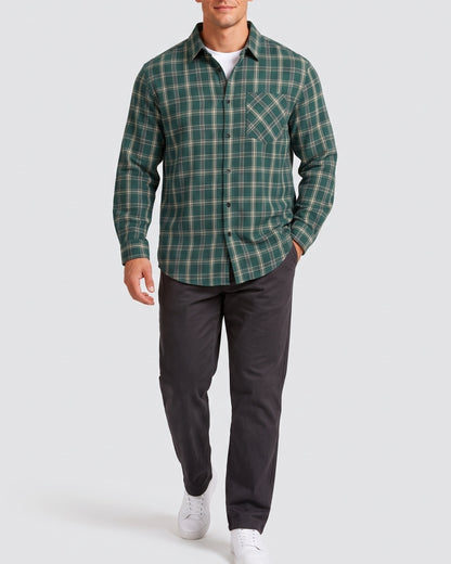 KZZ  Men's plaid flannel shirt jacket