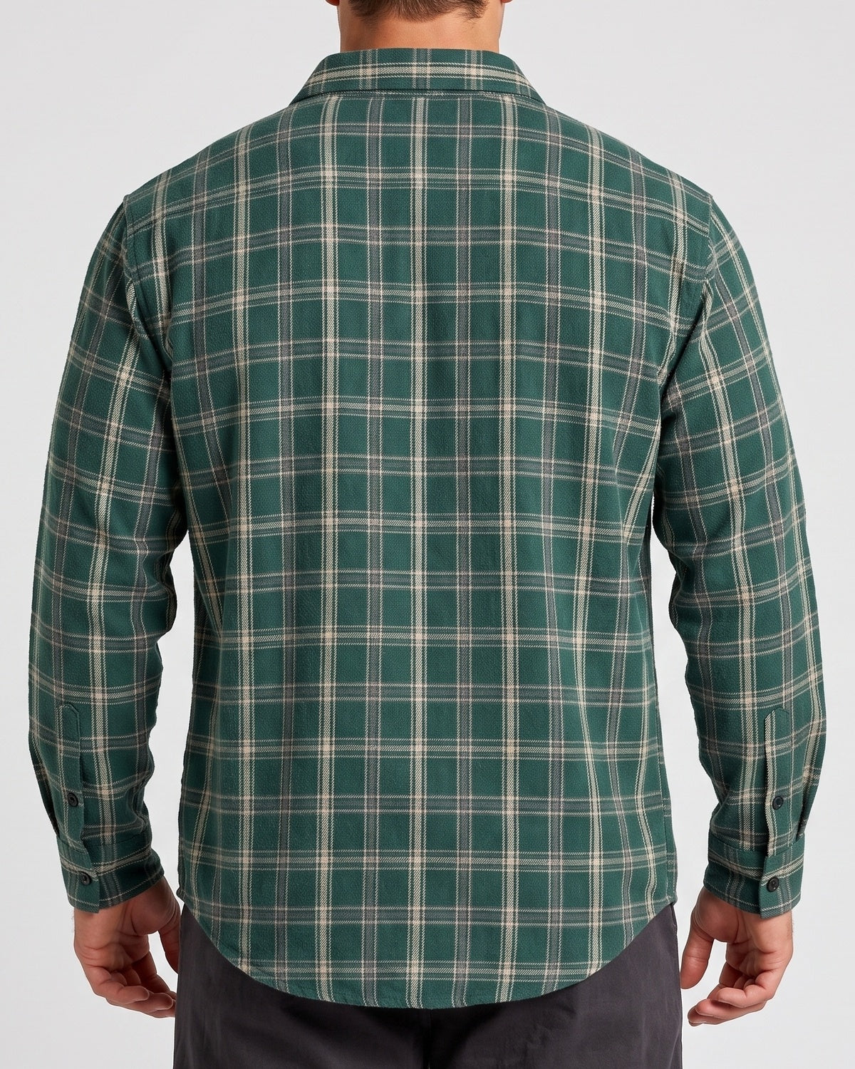 KZZ  Men's plaid flannel shirt jacket