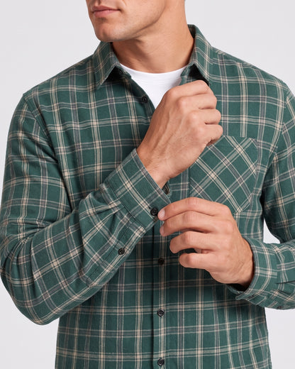 KZZ  Men's plaid flannel shirt jacket