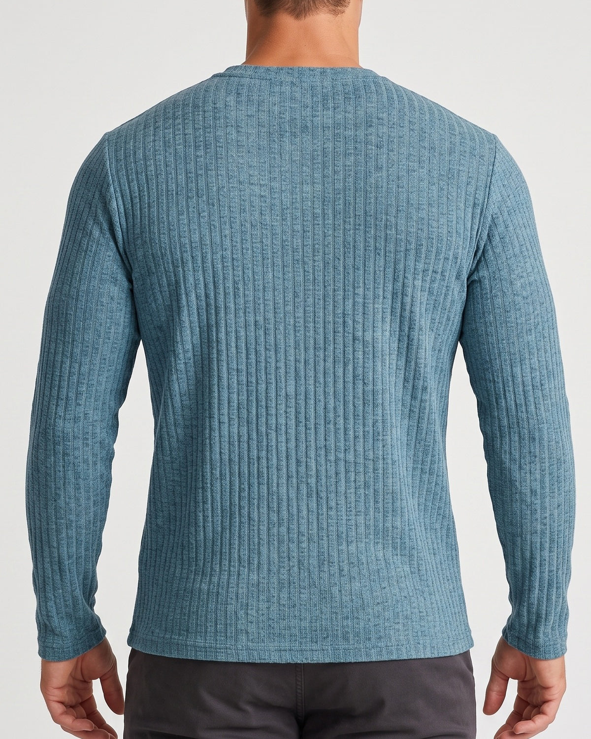 KZZ Long-sleeved men's casual Henry base layer shirt