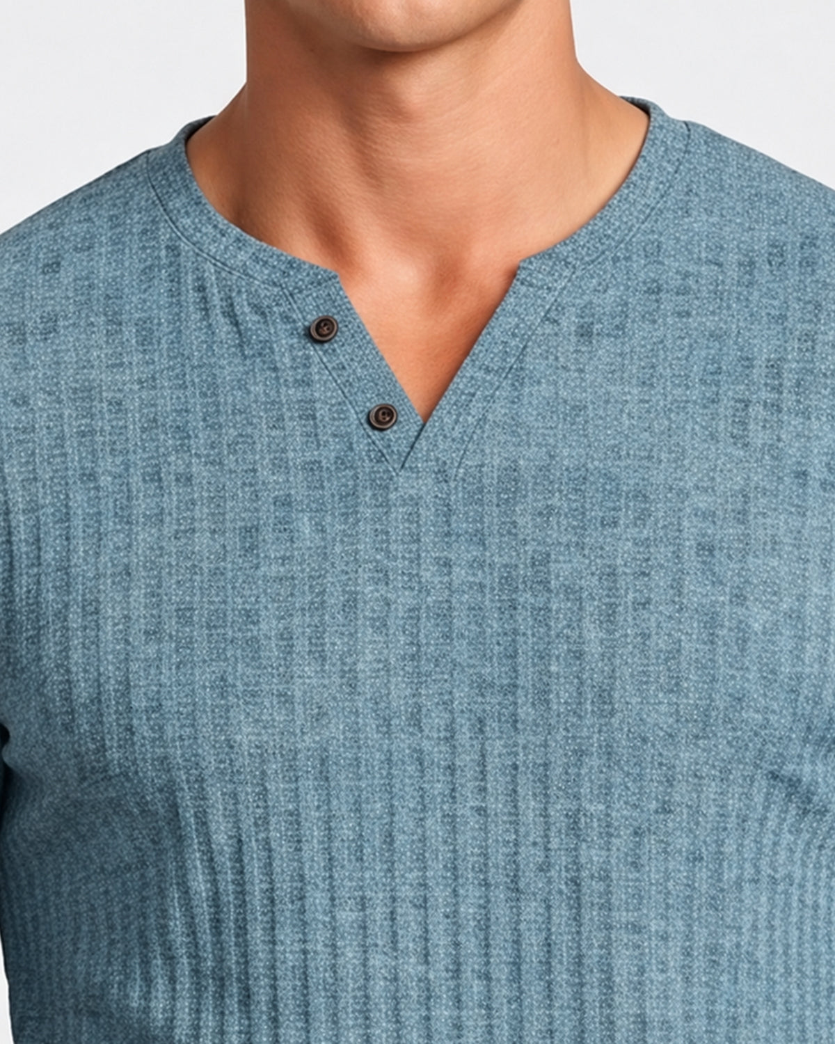 KZZ Long-sleeved men's casual Henry base layer shirt