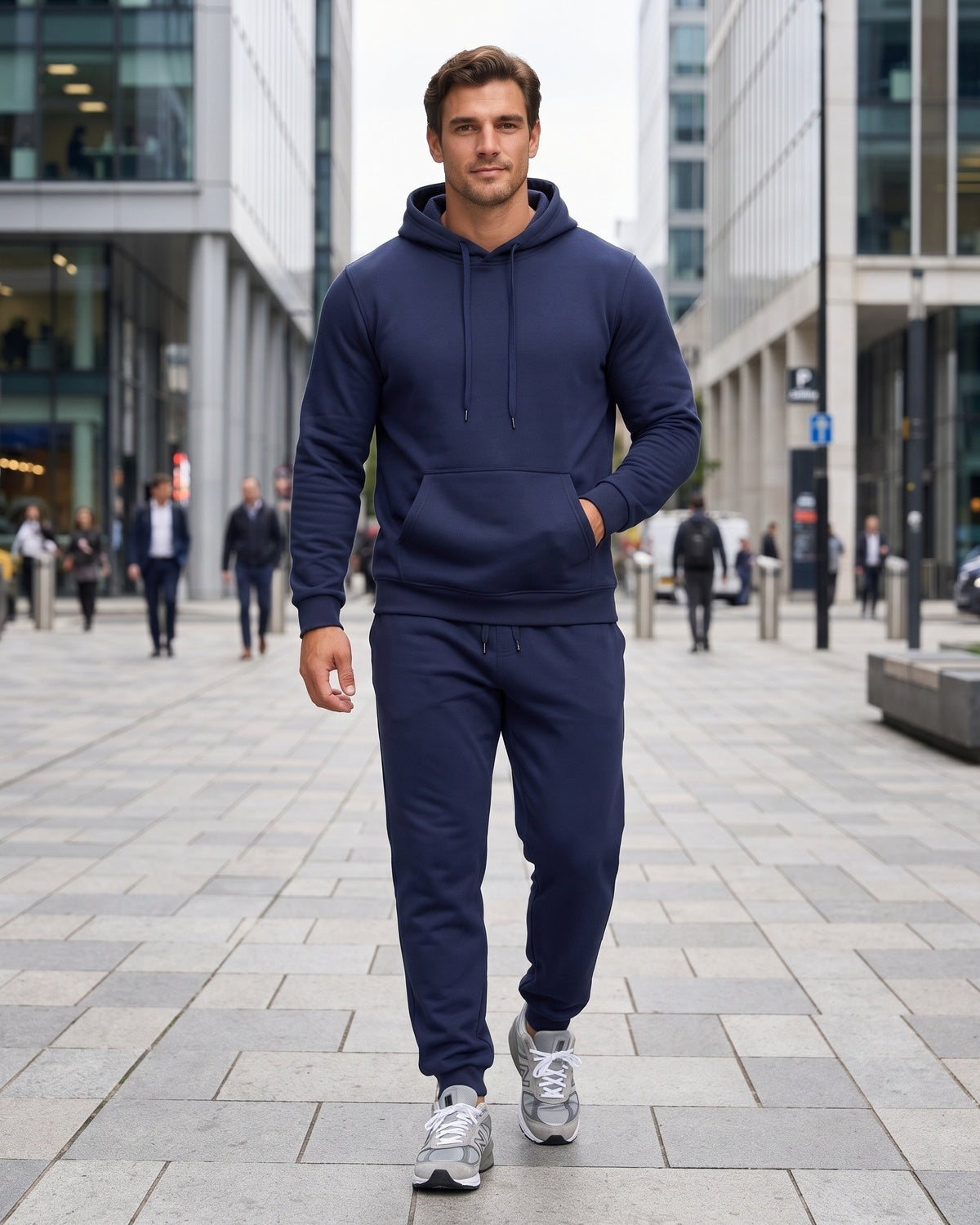 KZZ Men's Hoodie and Drawstring Sweatpants Set