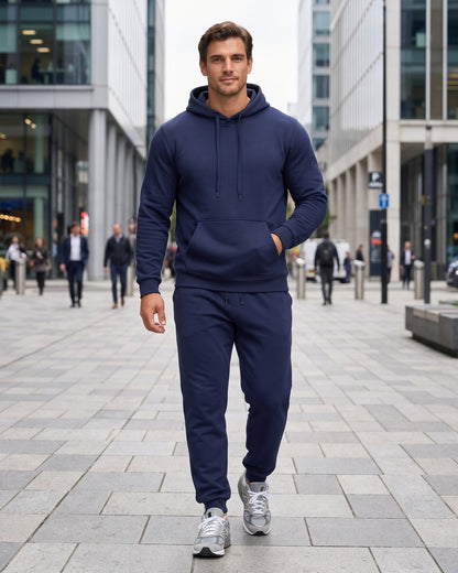 KZZ Men's Hoodie and Drawstring Sweatpants Set