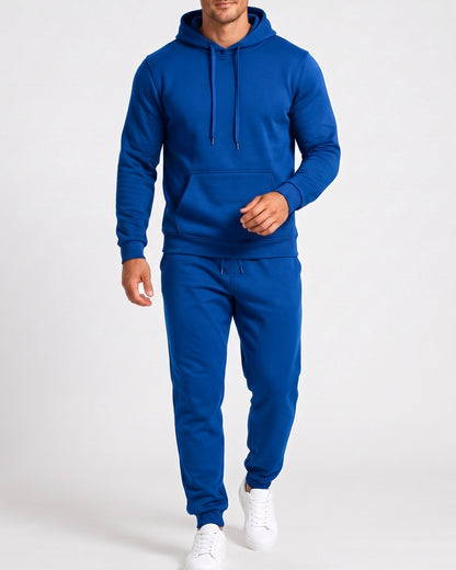 KZZ Men's Hoodie and Drawstring Sweatpants Set