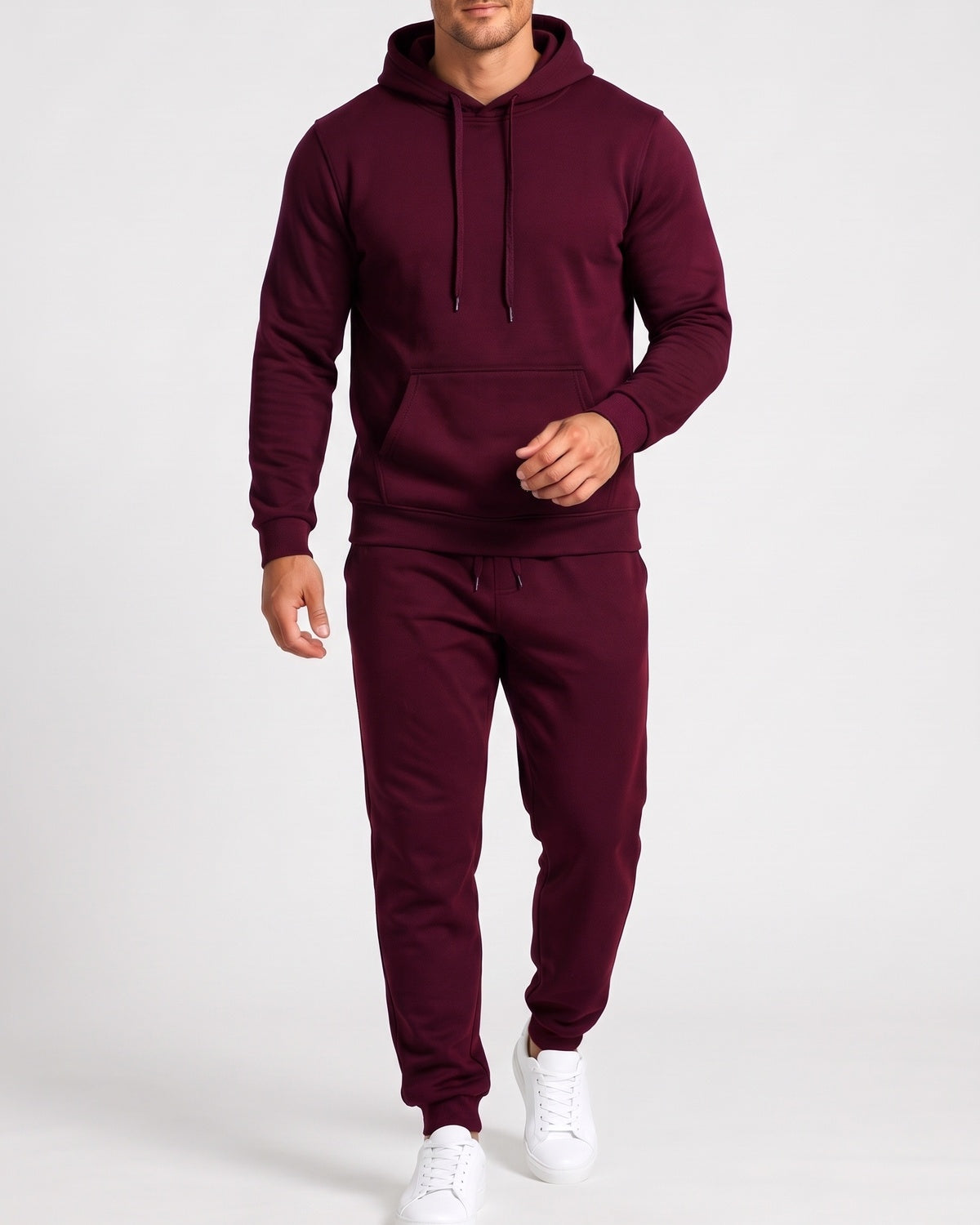 KZZ Men's Hoodie and Drawstring Sweatpants Set